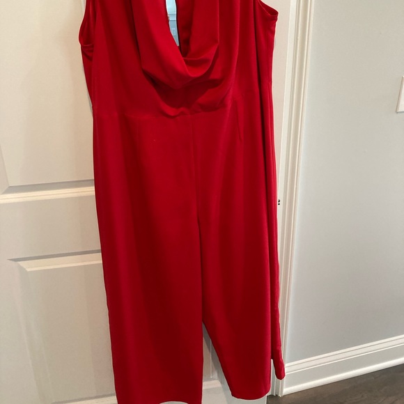 ASOS Pants - Plus size cropped red jumpsuit
